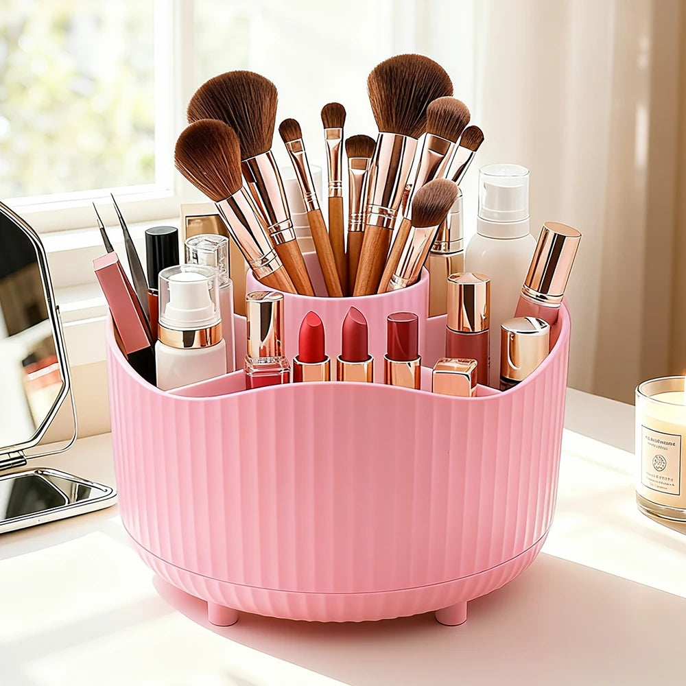 360° Rotating Makeup Organizer – Brush & Lipstick Holder Makeup Organizer Peaceful Pleasures Health and Wellness 360ZY-PK