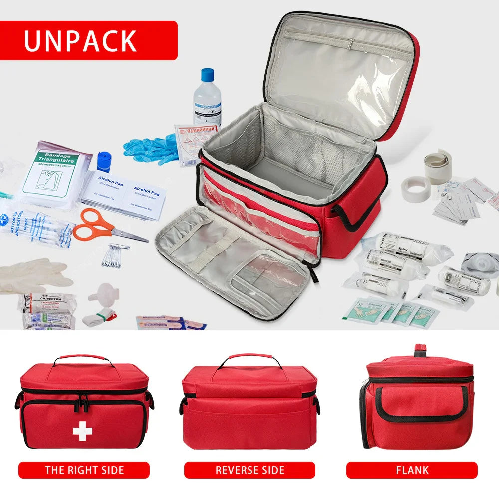 Portable First Aid Kit Bag – Waterproof Medicine Organizer
