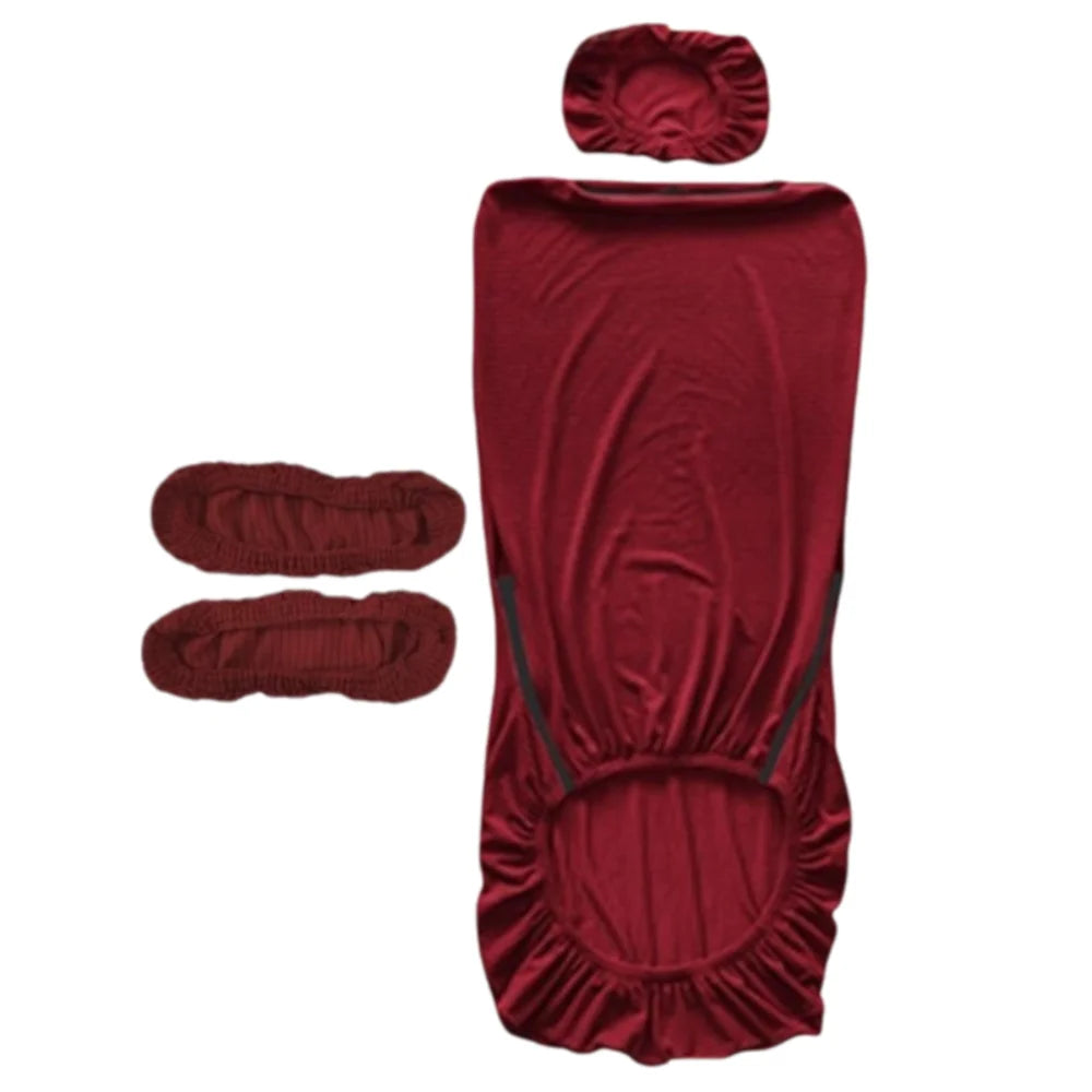 New Elastic Office Chair Cover Solid Color Washable Gaming Chair Cover Headrest Cover Computer Swivel Chair Cover Peaceful Pleasures Health and Wellness Wine Red
