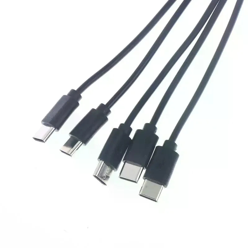 20cm USB to USB-C Splitter Cable | 2–5 Port Multi Charging