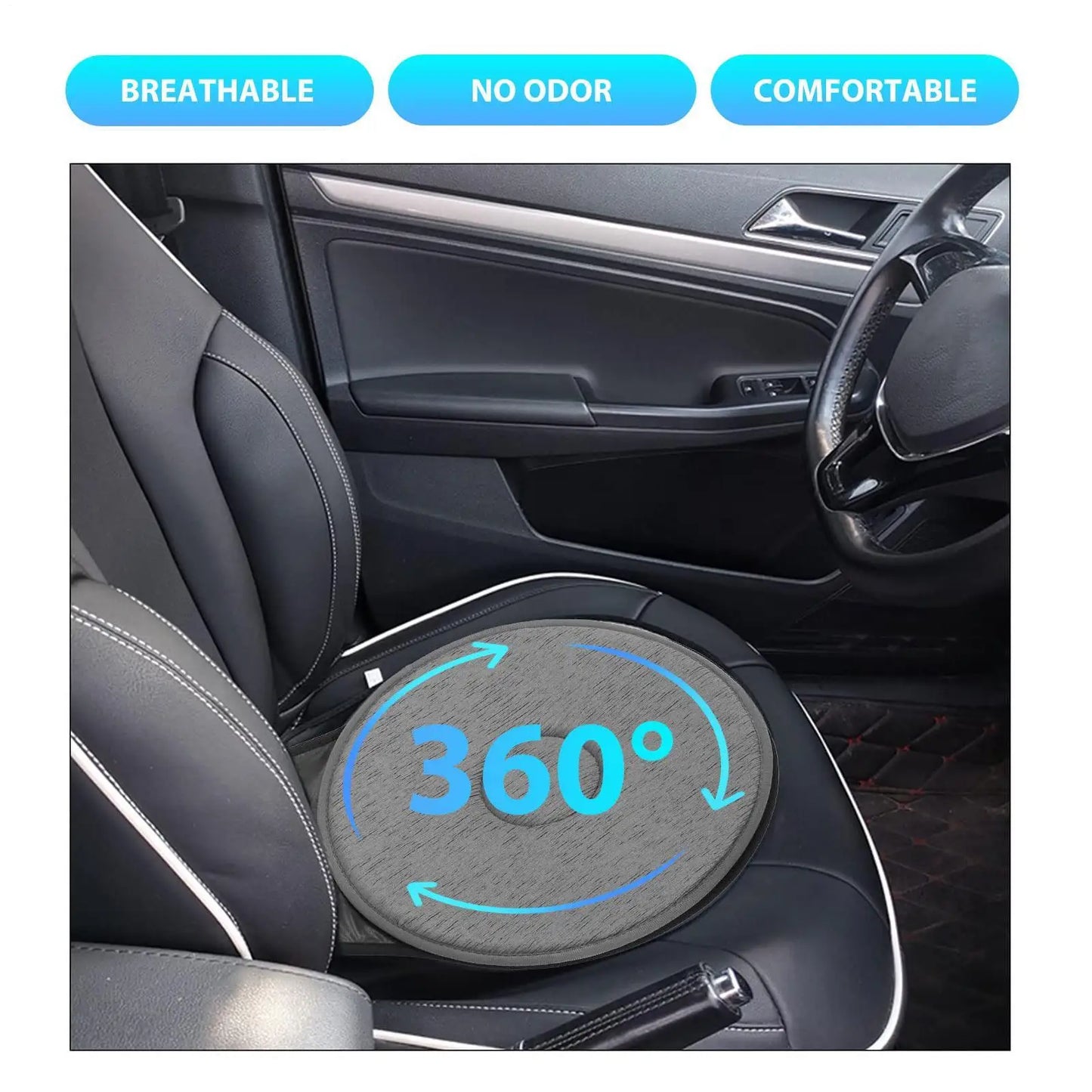 360° Rotating Car Seat Cushion | Swivel Pad for Seniors