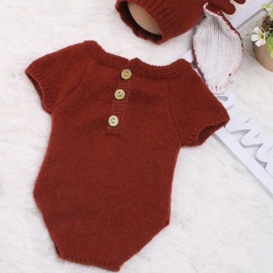 Newborn Baby Antler Hat & Romper Photography Costume Set Baby Photo Costume Peaceful Pleasures Health and Wellness China Mainland