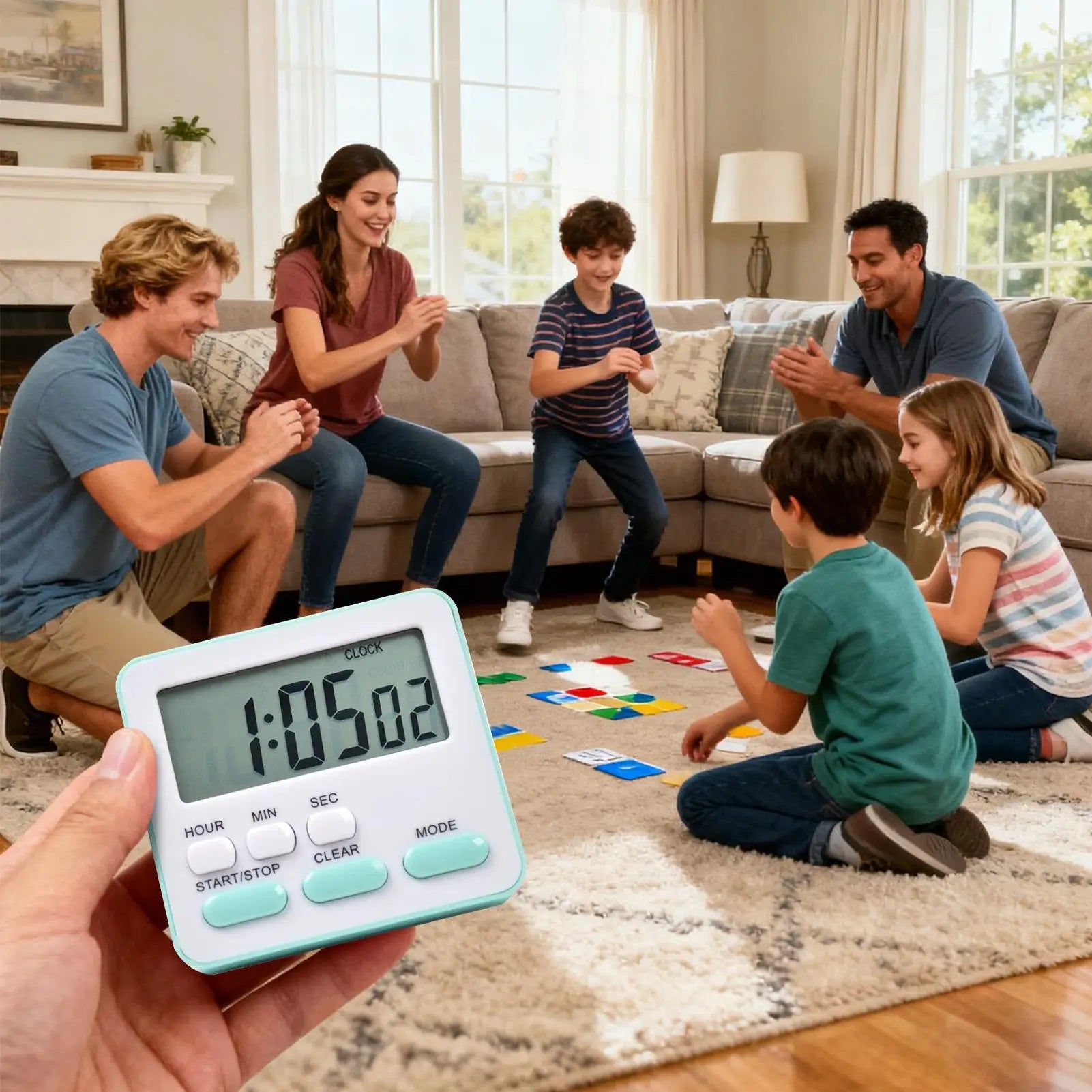 new Digital Kitchen Timer With Large Display 24-Hour Countdown Alarm For Cooking Baking, Study Workout Games & Classroom Peaceful Pleasures Health and Wellness