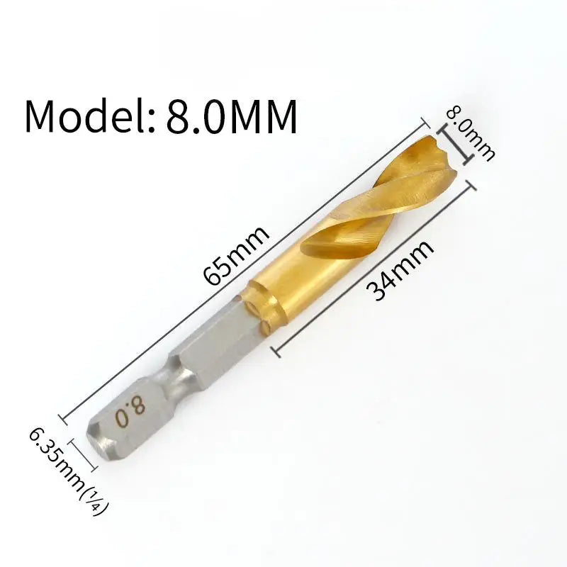 HSS Hex Shank Twist Drill Bits 2–10mm | Wood & Metal Twist Drill Bit Peaceful Pleasures Health and Wellness A13