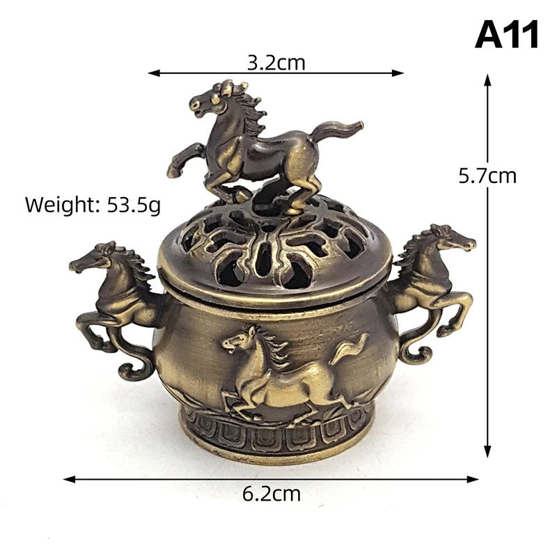 Alloy Incense Burner Bowl with Handle | Yoga & Meditation Decor