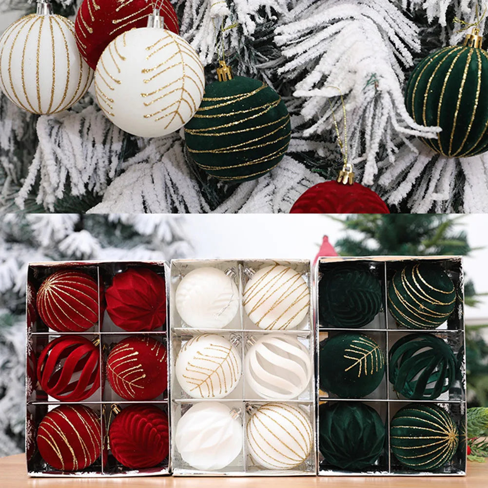 Hanging Ball Ornaments Set of 6 – 8cm Christmas & Party Decor