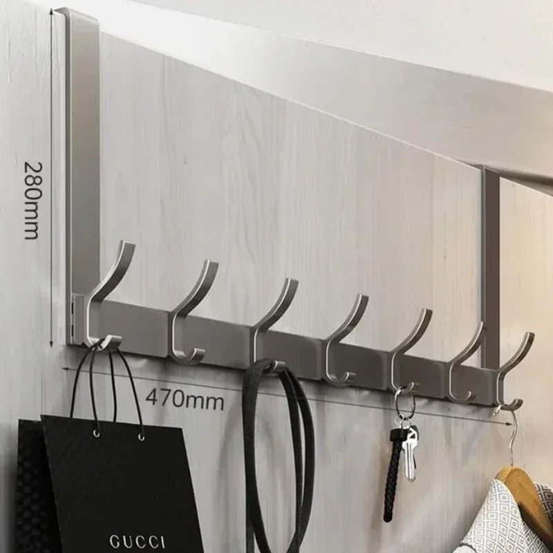 Over-the-Door 7-Hook Rack – Coat, Hat & Towel Organizer