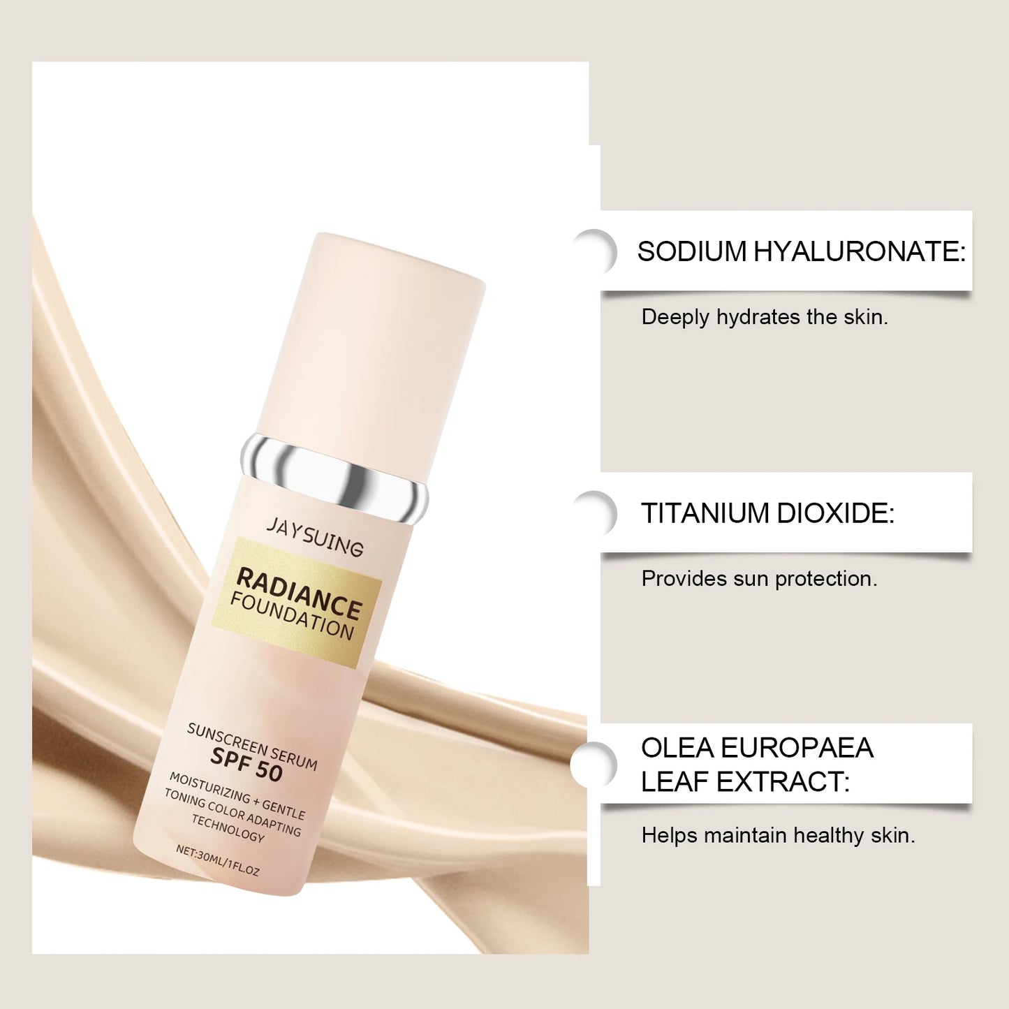 Jaysuing Concealer Liquid Foundation – Cover Acne & Brighten