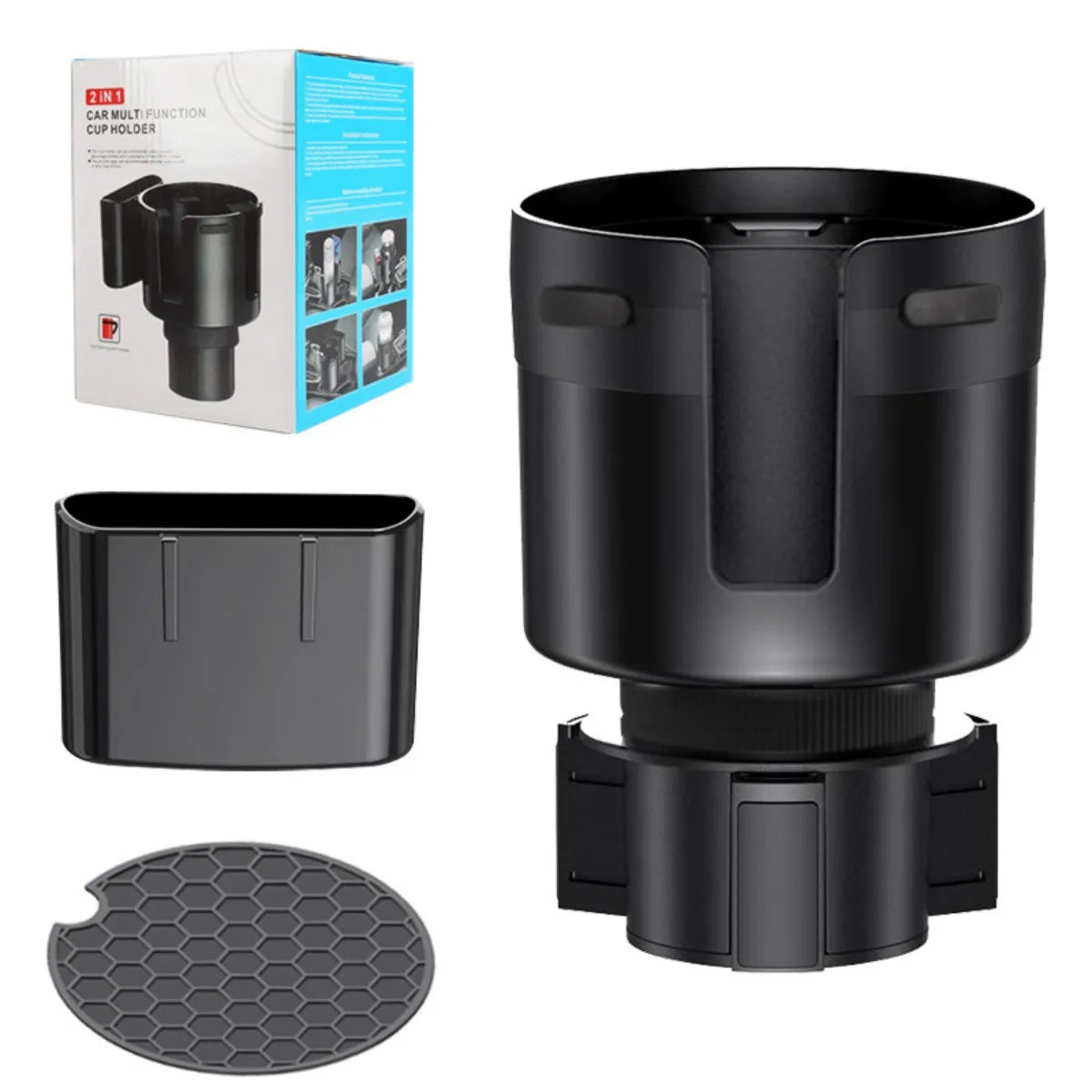 108mm Car Cup Holder 2-in-1 Vehicle Drink Holder Modified Cup Mat Multi-functional Storage Rack Peaceful Pleasures Health and Wellness