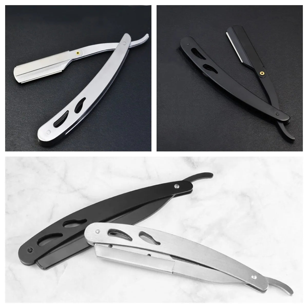 Straight Edge Folding Barber Razor – Stainless Steel Shaver