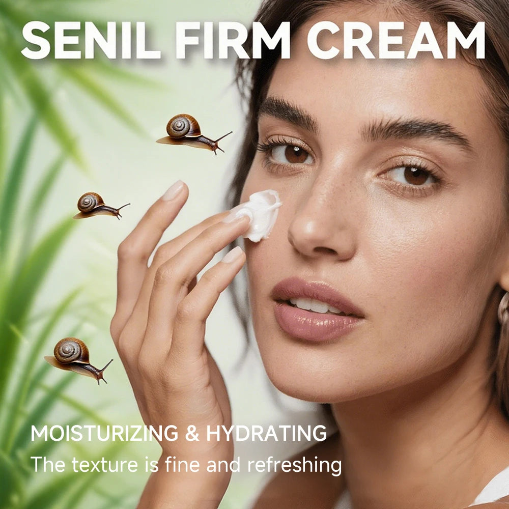 SUYARUN Snail Repair Cream with Aloe Vera & Plant Squalane, Anti-Aging Lifting Moisturizer, For All Skin Types. Peaceful Pleasures Health and Wellness