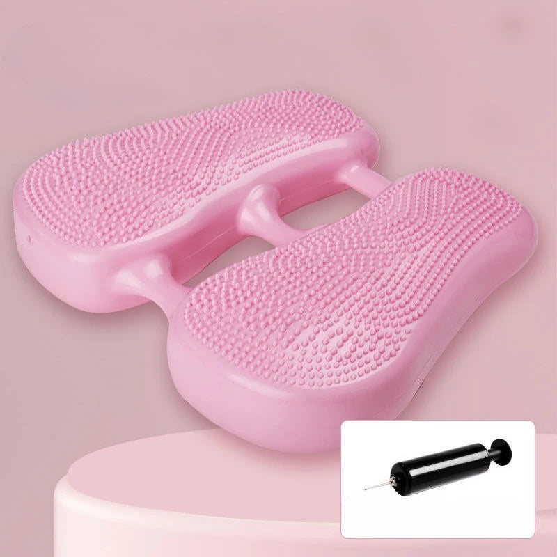 Multi-Functional Household Inflatable Foot Massager Anti-slip Stepper Pad Pressure Points in Situ Sports Balance Inflatable Pad Peaceful Pleasures Health and Wellness Pink