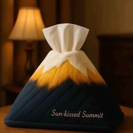 Snow Mountain Plush Tissue Box Cover | Cute Home Decor Gift Decorative Tissue Box Cover Peaceful Pleasures Health and Wellness