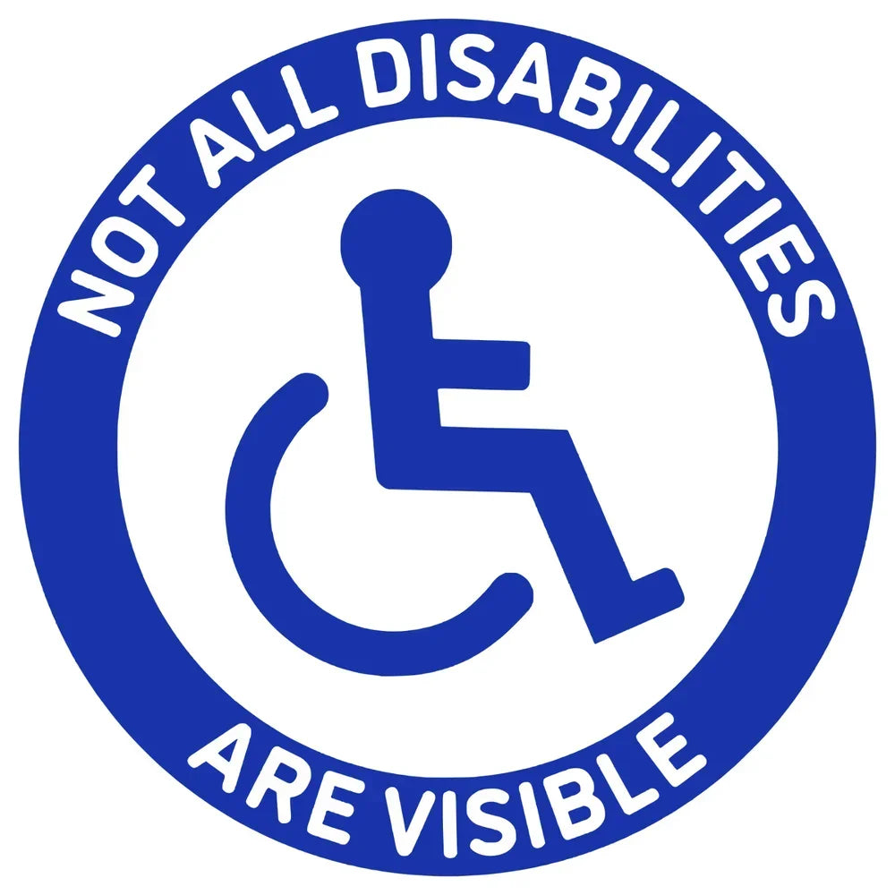 4x Not All Disabilities Are Visible Decal Mental Health Car Truck Sticker Peaceful Pleasures Health and Wellness