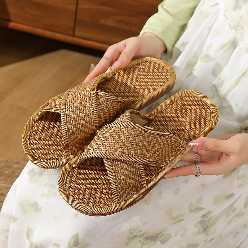 JPNTKY Bamboo Vine Indoor Slippers | Soft EVA Sole for Men