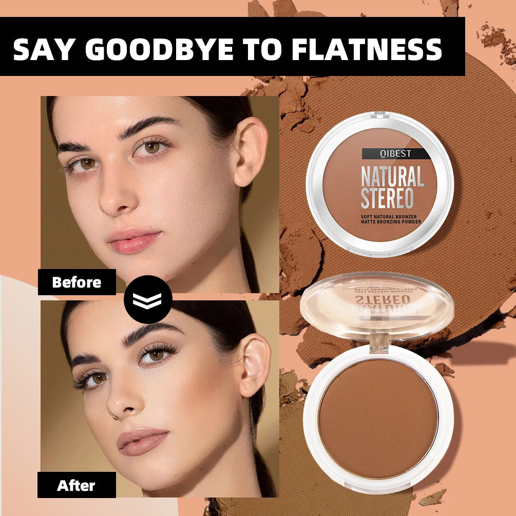 QIBEST Cream Contour Palette Dark Bronzing Powder Charlotte Makeup For Face Highlighter Bronzer Long-Lasting Concealer Cosmetics Peaceful Pleasures Health and Wellness