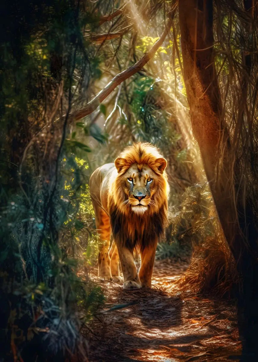 Abstract Wildlife Canvas Wall Art | HD Animal Print Poster
