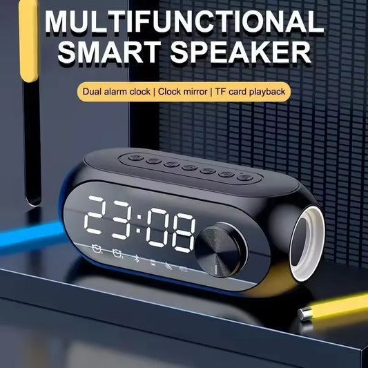 AyeBeau Bluetooth Speaker Alarm Clock FM Radio LED Display Bluetooth Alarm Clock Speaker Oasis Select