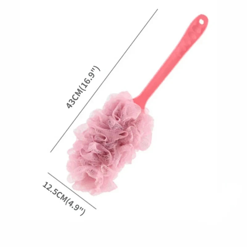 Long Handle Back Brush Body Scrubbers Shower Hanging Body Brush Sponges Soft Mesh Bath Shower Brushes Bath Accessories for Adult Peaceful Pleasures Health and Wellness