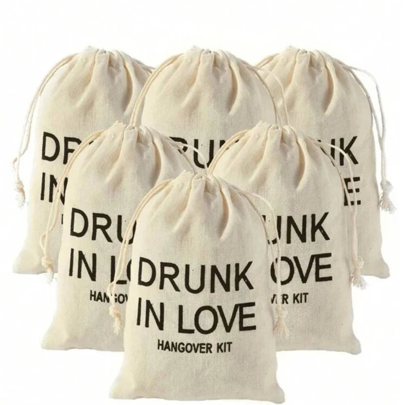 5-Pack Drunk in Love Hangover Kit Bags | Bachelorette Party