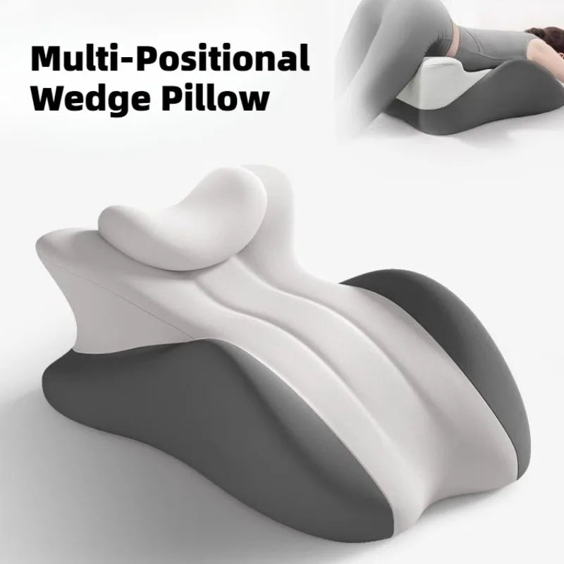 Wedge Pillow Memory Foam Ergonomic Prone Pillow with Removable Cover Couple Bed Pillow for Body Pain Relie Multi-Positional Peaceful Pleasures Health and Wellness