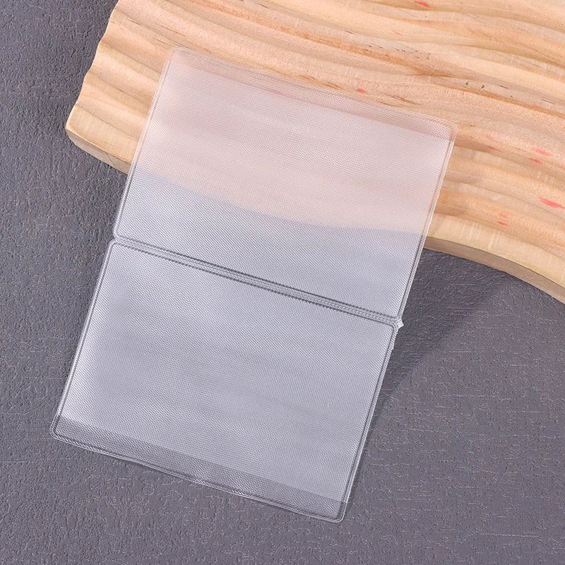50-Pack Transparent PVC Waterproof Card Holders for ID & Credit