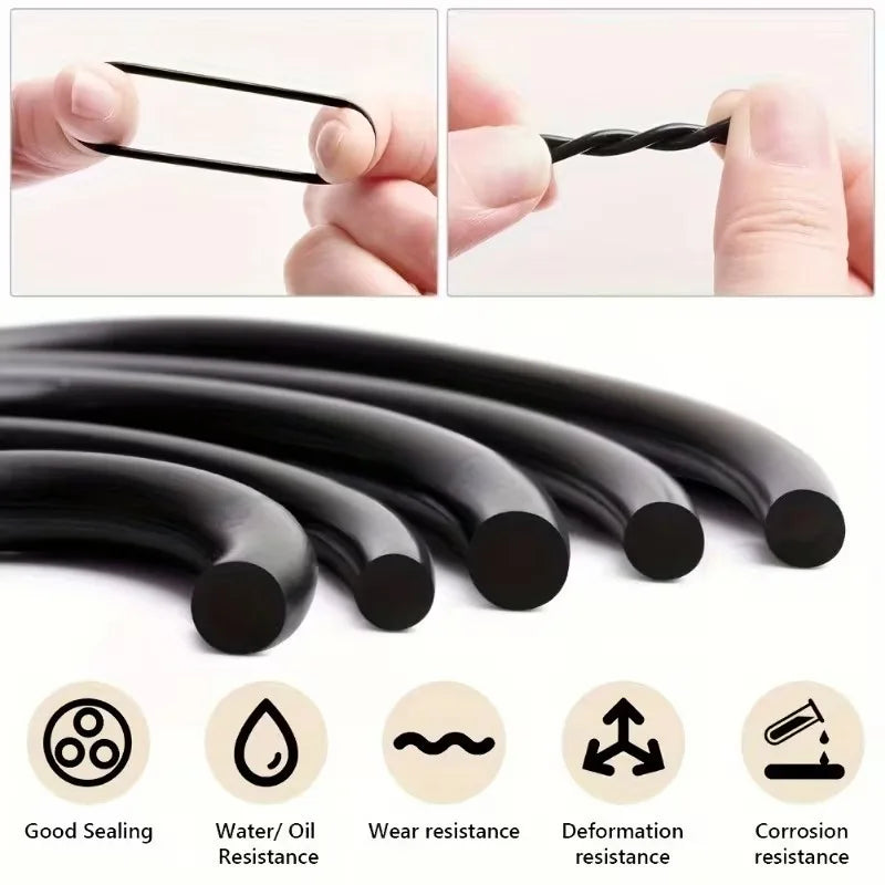 225-Pc Nitrile Rubber O-Ring Set – Hydraulic & Pneumatic Repair Kit