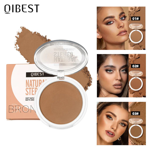 QiBest Contour Palette – Bronzer, Highlighter & Bronzing Powder Bronzer Highlighter Palette Oasis Select