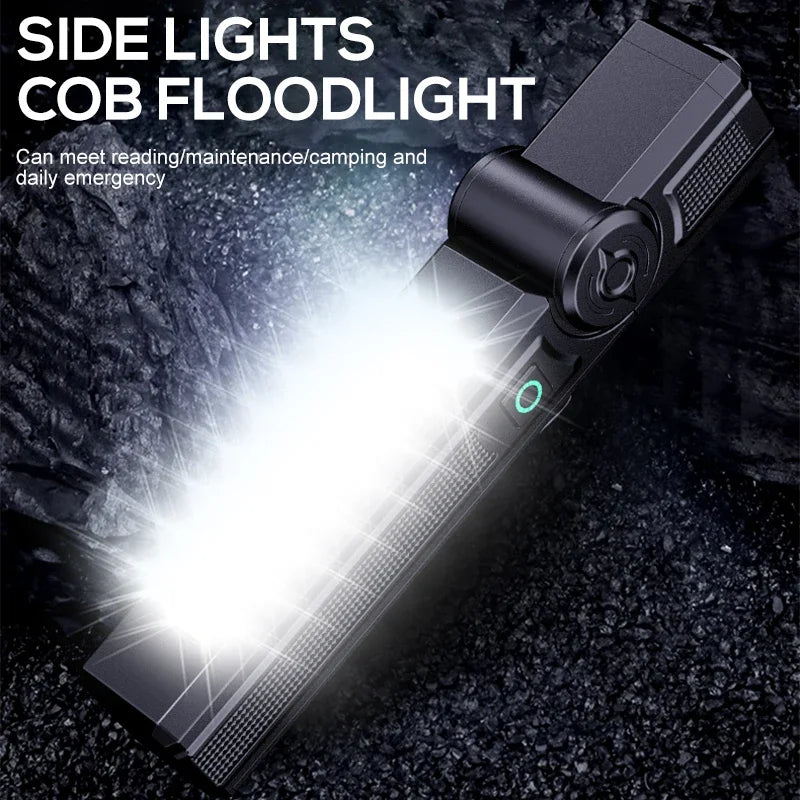 ZHIYU COB LED Work Light – USB Rechargeable L-Shape Flashlight