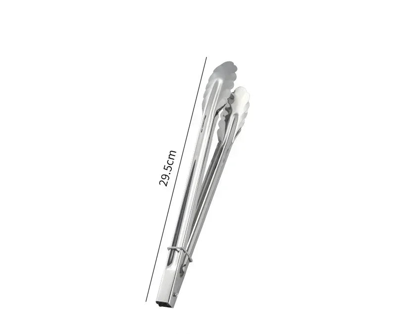 Long Handle Stainless Steel BBQ Tongs | Kitchen Grill Clip