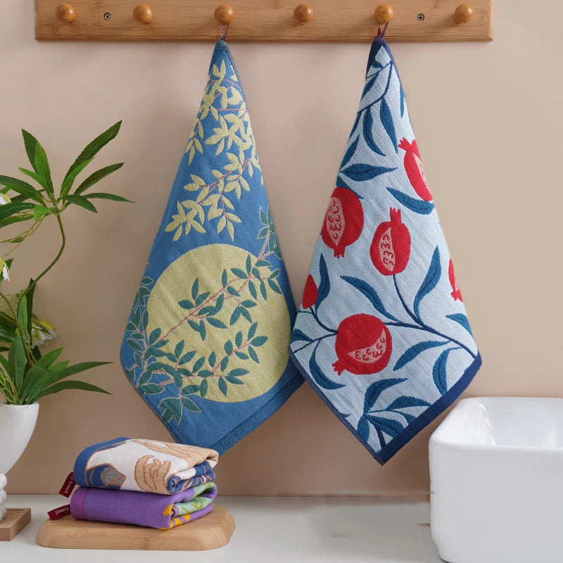 4-Layer Cotton Gauze Kitchen Hand Towel – Quick Dry 34x40cm Kitchen Hand Towel Peaceful Pleasures Health and Wellness