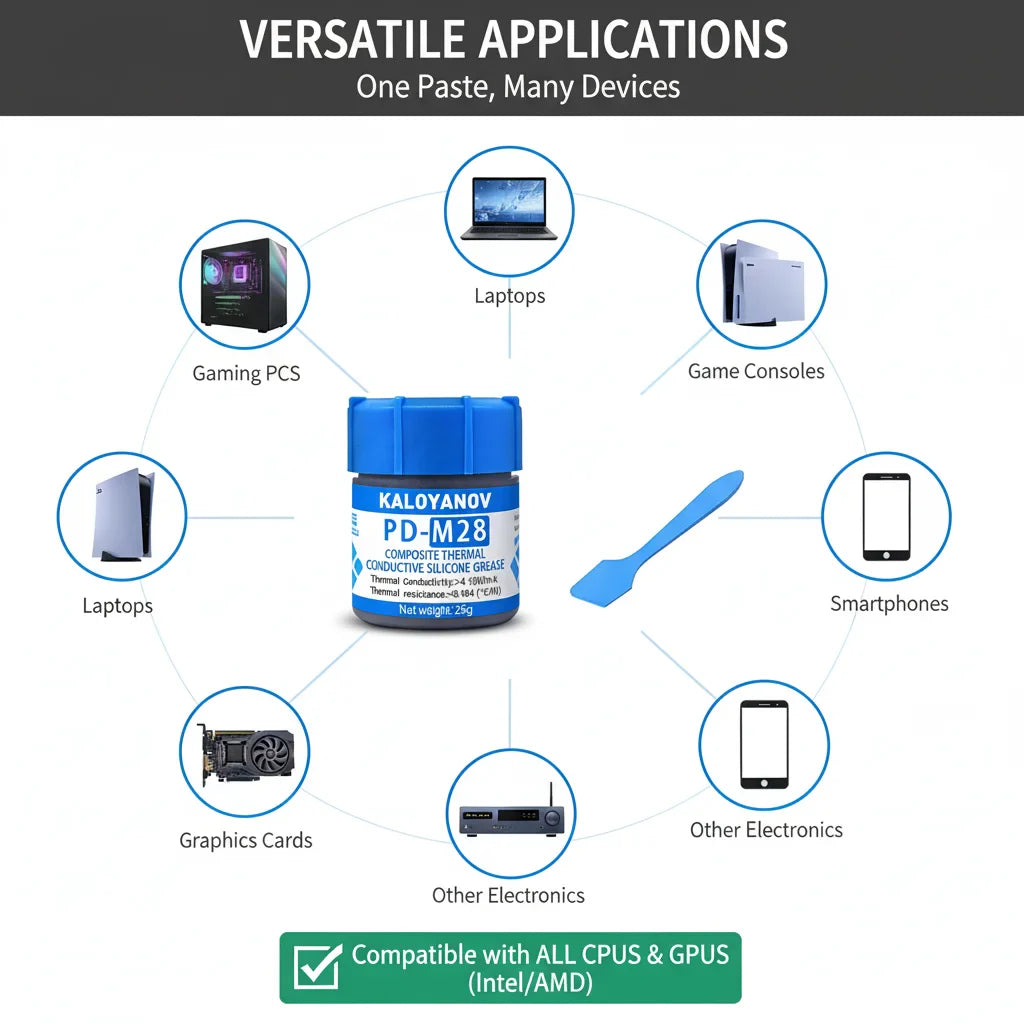 25g CPU GPU Thermal Paste – High Conductivity Compound & Scraper