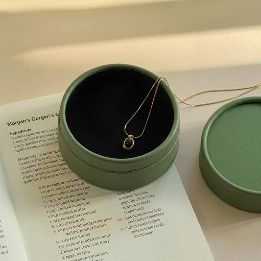 Round Minimalist Jewelry Box | Elegant Paper Gift Box Jewelry Gift Box Oasis Select