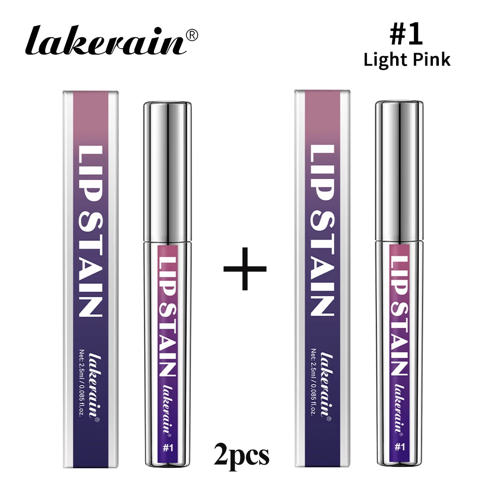 Peel Off Lip Stain Reveal Long Lasting Waterproof Pink Lip Tint Transfer Proof Non-stick Cup Natural Lip Stain Women's Cosmetics Peaceful Pleasures Health and Wellness Light Pink x2
