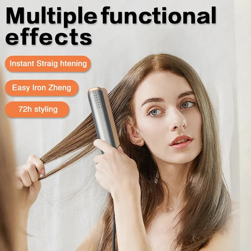 Ceramic Electric Digital Display Hair Straightener Brush Flat Iron for Dry & Wet Use Household & Hotel Use Peaceful Pleasures Health and Wellness