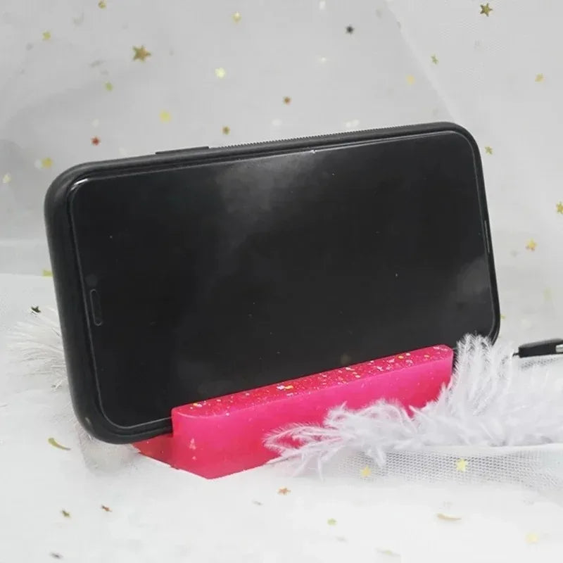 Creative Circular Square Phone Holder Silicone Mold DIY Handmade