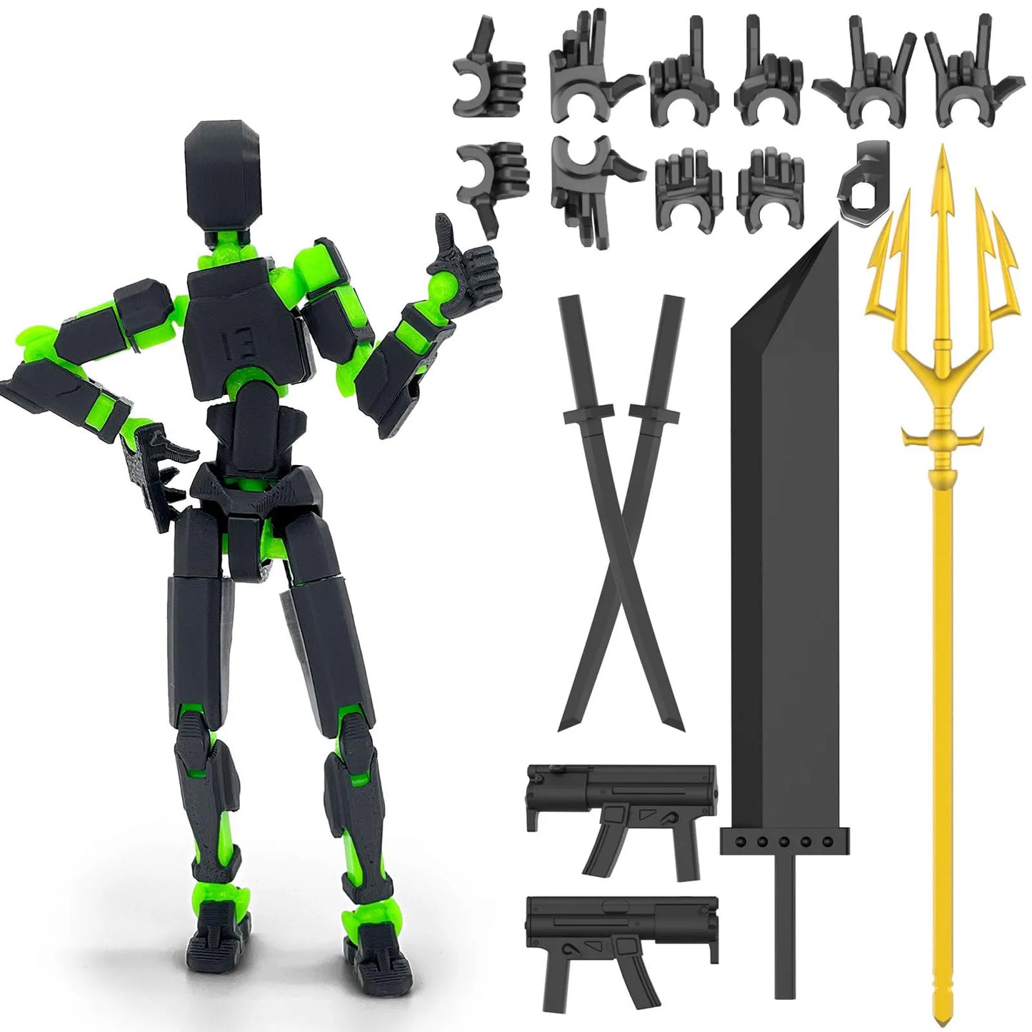 Lucky 13 3D Printed Posable Robot Action Figure | Collectible
