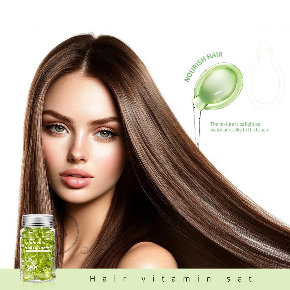 Hair Treatment Serum&Hair care capsules Comfort Hair Care Vitamin Oil Multi-functional Strengthening Smoothing Hair Care Liquid Peaceful Pleasures Health and Wellness