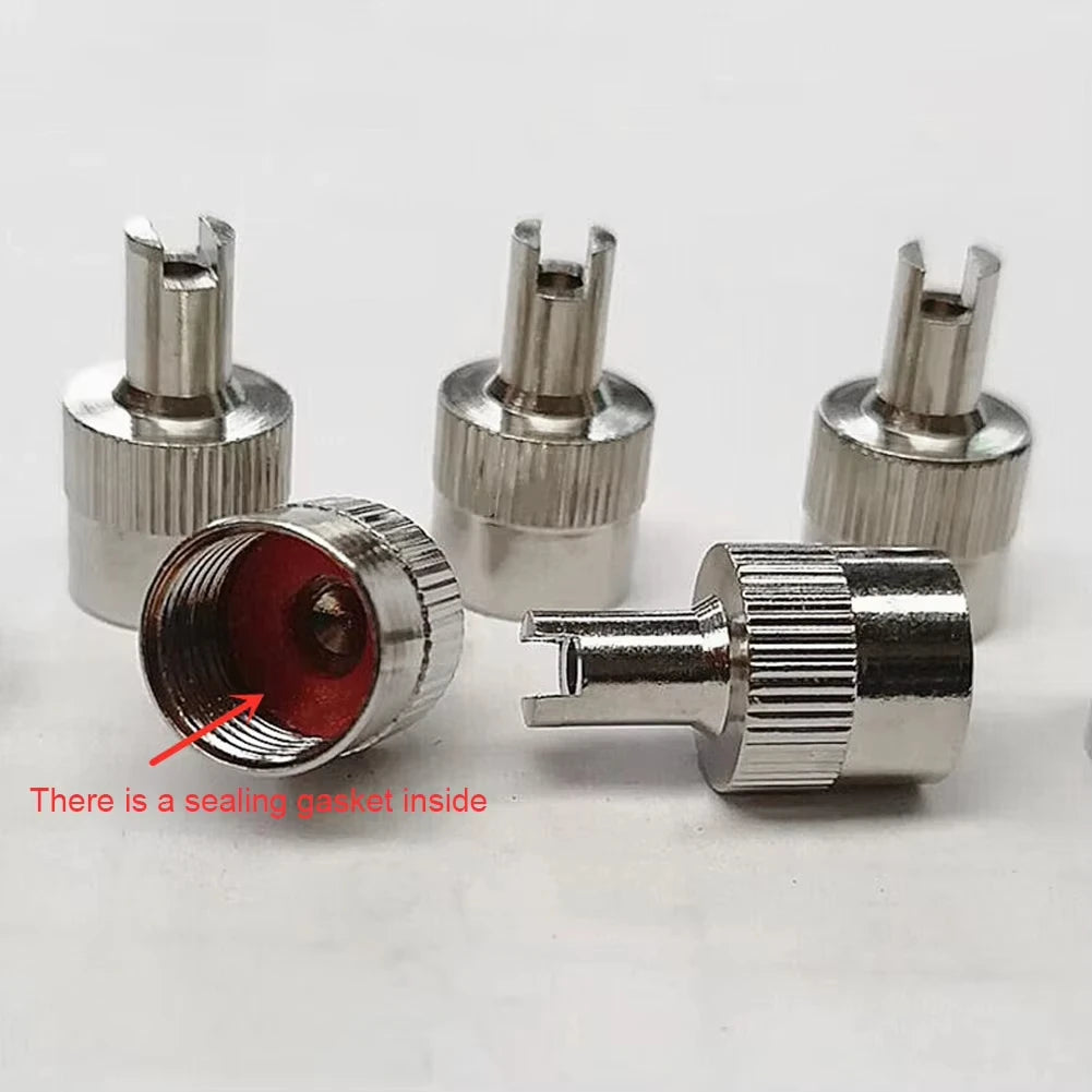 8Pcs Wheel Tire Valve Lid Cover Leak-proof Tire Valve Stem Cap Copper Slotted Head Stem Cover Auto Repair Parts Peaceful Pleasures Health and Wellness