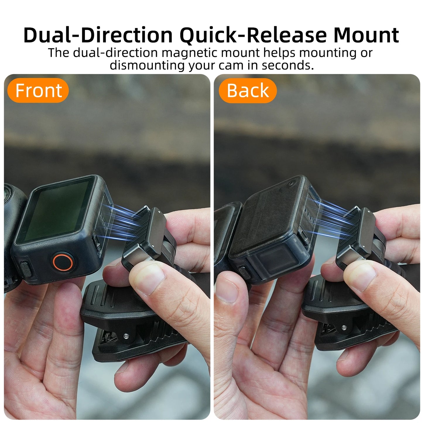Magnetic Adapter + Backpack Clip Combo For DJI Osmo Nano Magnetic Quick-Release Backpack Clip And Action 6 Magnetic Mount Peaceful Pleasures Health and Wellness