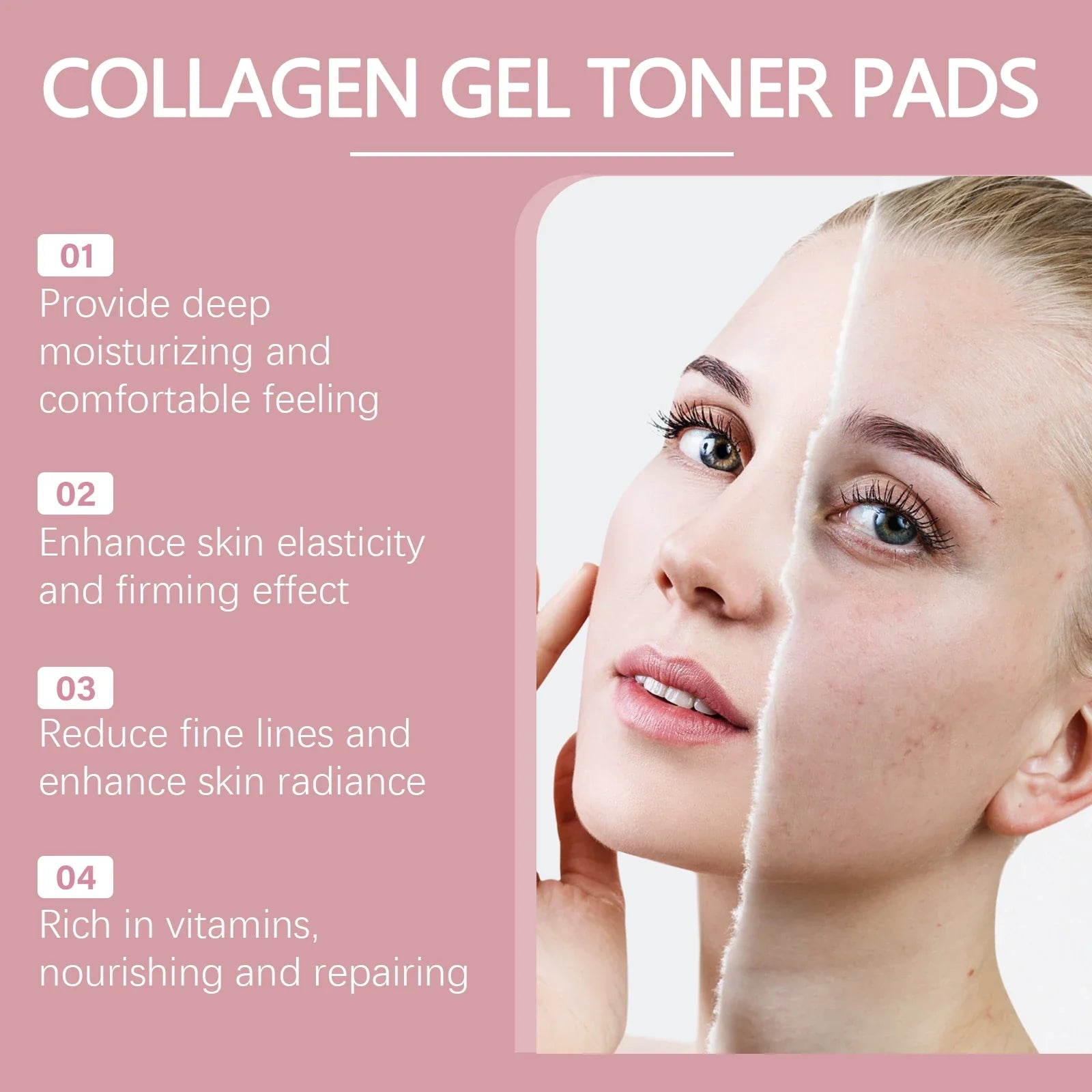 WEST MONTH Collagen Cleansing Pads – Brightening & Moisturizing 60pc Collagen Cleansing Pads Oasis Select