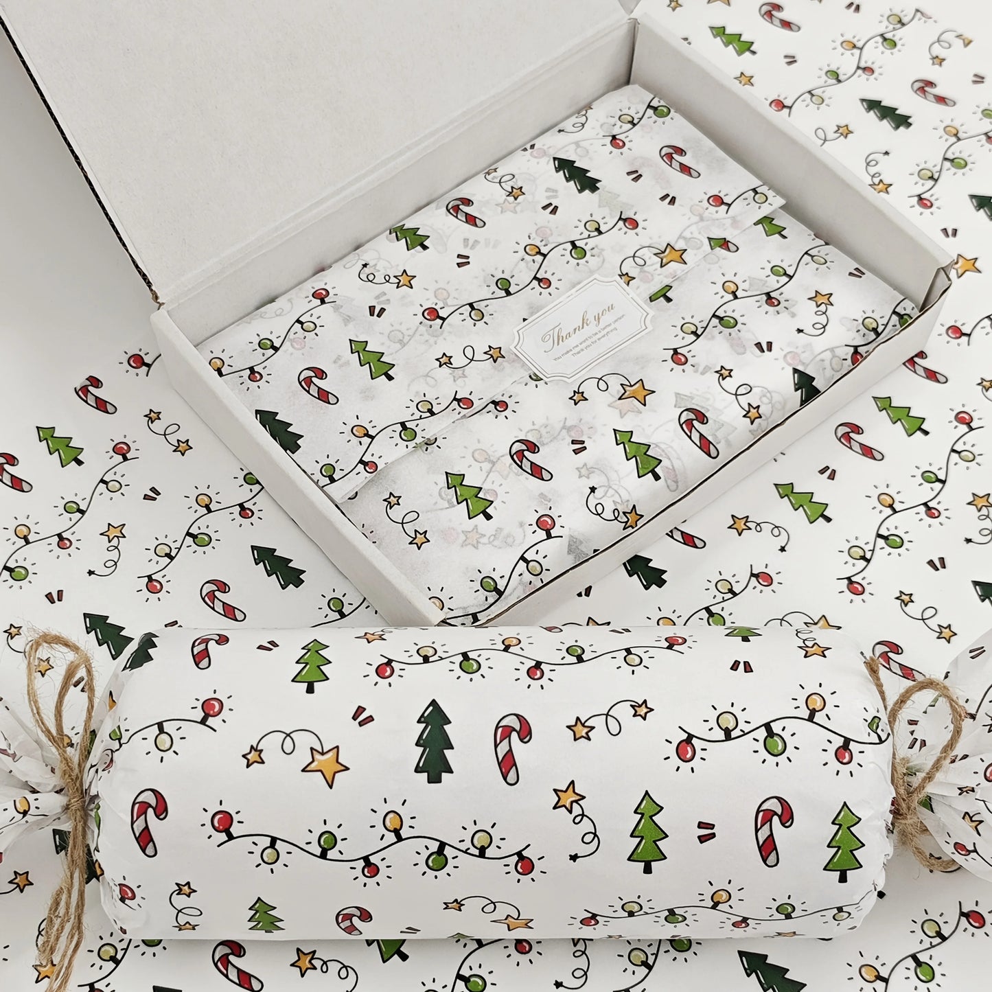 Christmas Lantern Tissue Paper Gift Wrap – 10 or 20 Sheets