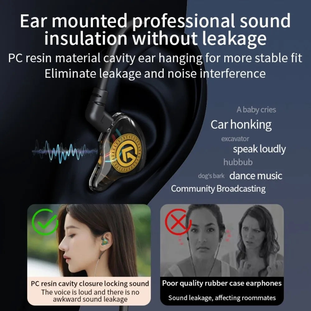 3.5mm Wired Earphone in-Ear with Mic Wired Headset Elbow Deep Bass Earpiece Headset Mobile Phone/Tablet/Computer Peaceful Pleasures Health and Wellness