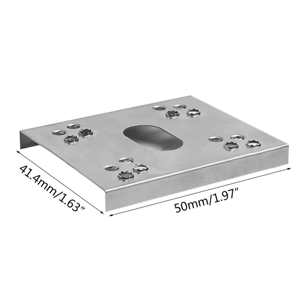 50Pcs Solar PV Grounding Plates C-Shaped Stainless Steel Sheets
