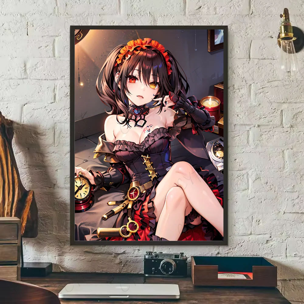 Tokisaki Kurumi Date A Live Anime Poster | HD Waterproof Wall Art Anime Wall Poster Peaceful Pleasures Health and Wellness