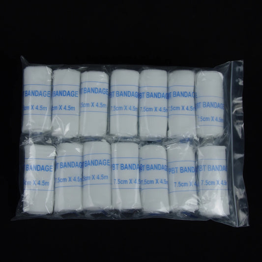 PBT Elastic Bandage First Aid Kit Gauze Roll Wound Dressing Medical Nursing Emergency Care Bandage 7cm*4.5M Medical Supplies Peaceful Pleasures Health and Wellness