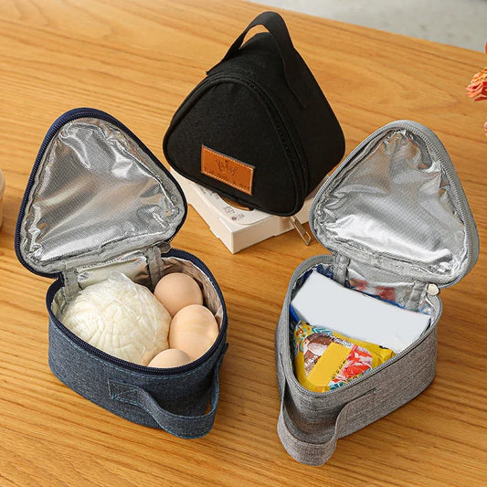 Cute Triangular Insulated Bags Outdoor Snack Pack Lunch Camping Keep Fresh Bento Box Insulated Bags For work and kid's school Peaceful Pleasures Health and Wellness