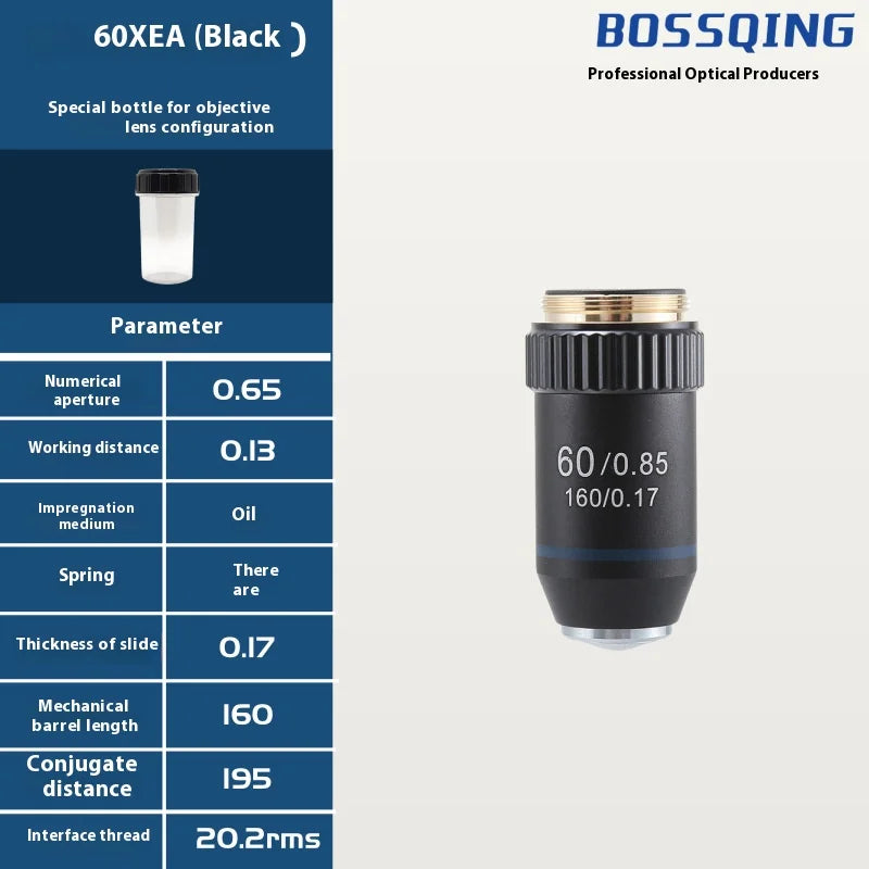 Biological Microscopes Lens 4X 10X 20X 40X 60X 100X 195 Achromatic Objective Lens Peaceful Pleasures Health and Wellness