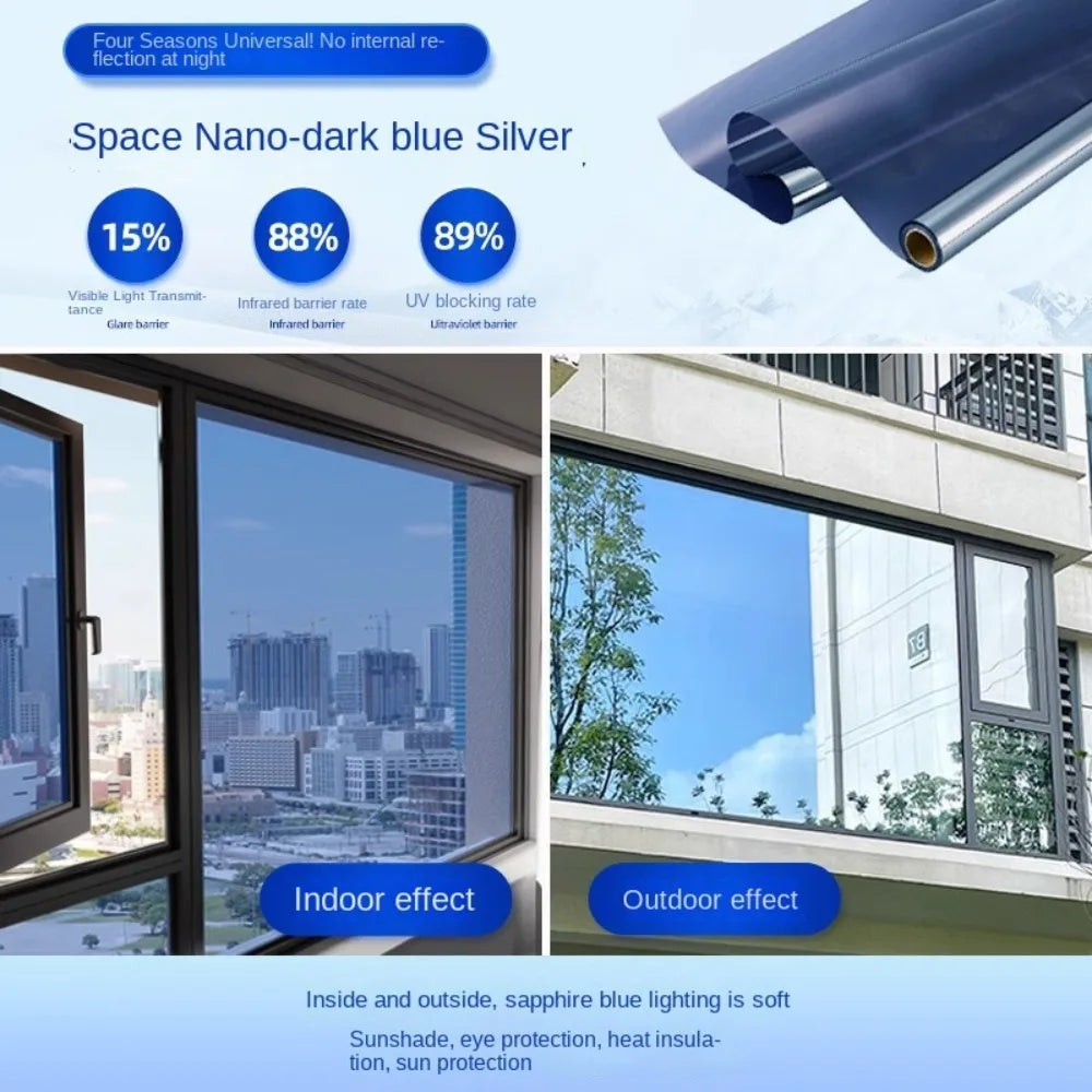 One-Way Mirror Window Film | UV Privacy Sun Blocking Sticker