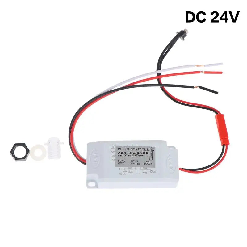 Outdoor Dusk to Dawn Photoelectric Sensor Switch | Rainproof Light Sensor Switch Peaceful Pleasures Health and Wellness DC 24V